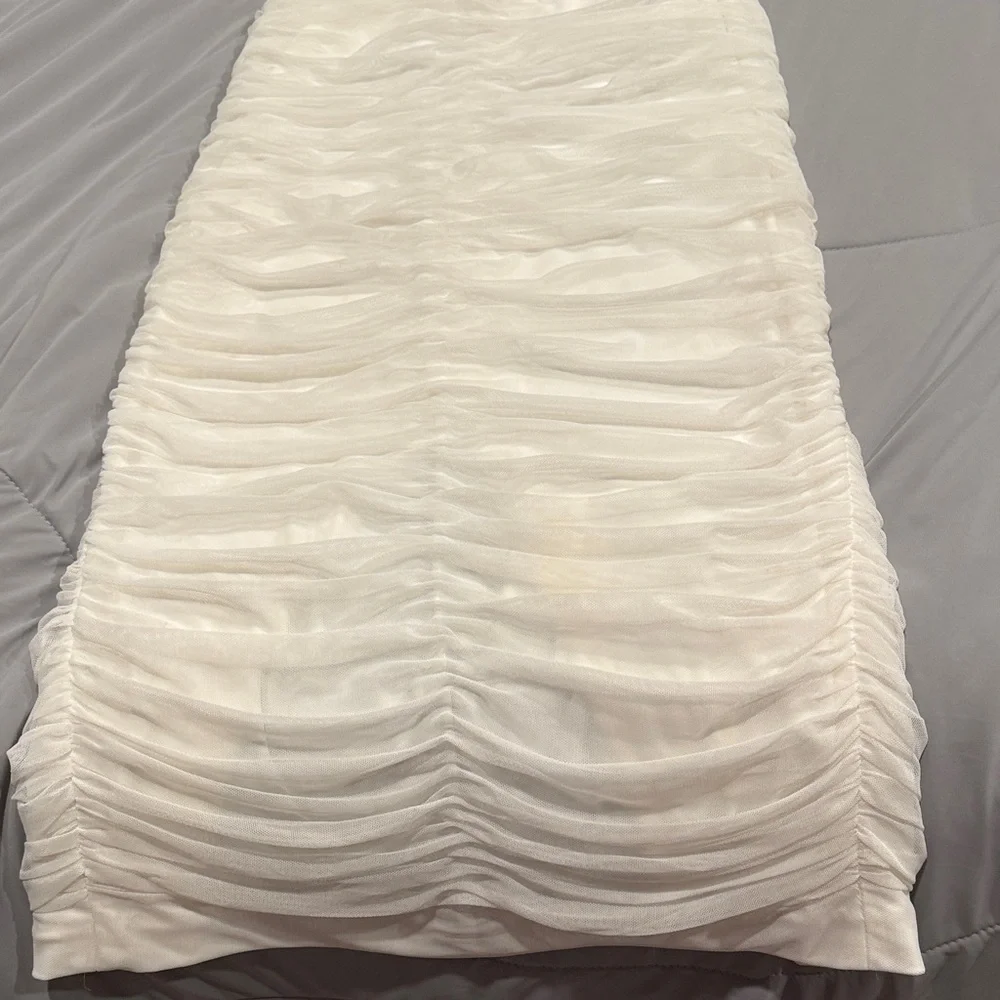 Dress The Population Brand Elegant White Strapless Dress Size Medium - Picture 5 of 8